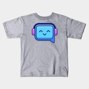 Cute Chat Robot Kids T-Shirt